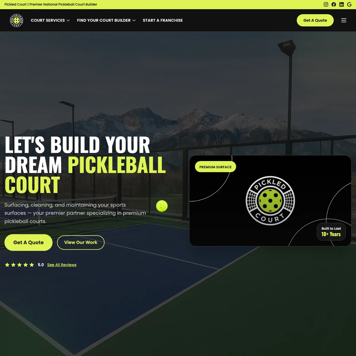 The Pickled Court website home page