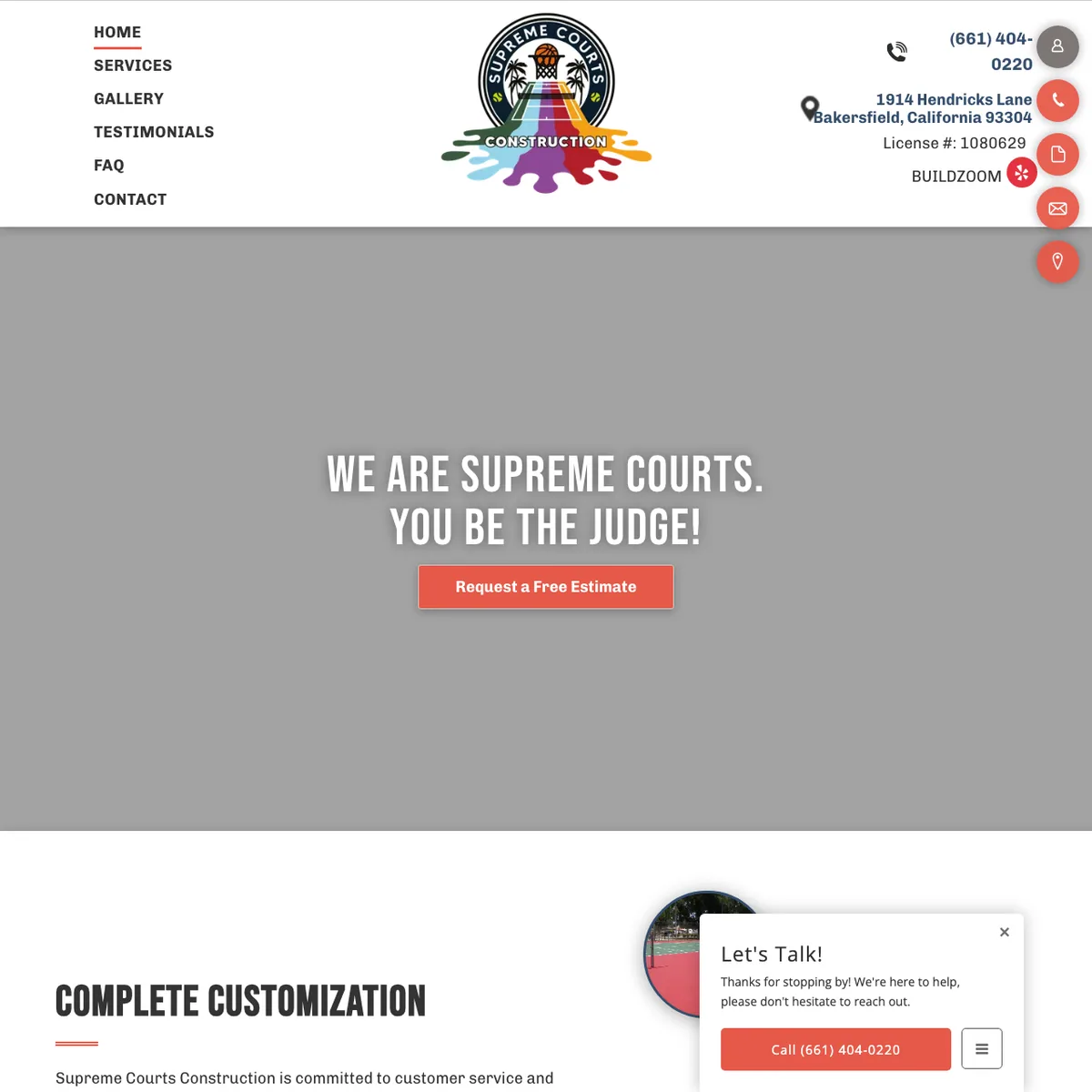 The Supreme Courts Construction website home page